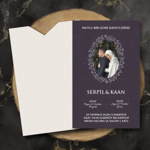 Zarif 724 Fotoğraflı Davetiye