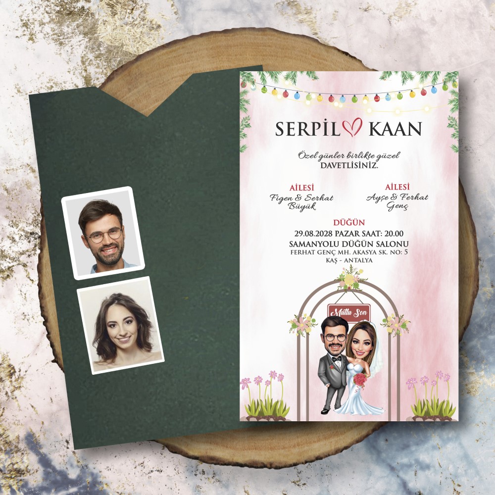 Zarif 728 Karikatürlü Davetiye Zarif 728 Karikatürlü Davetiye