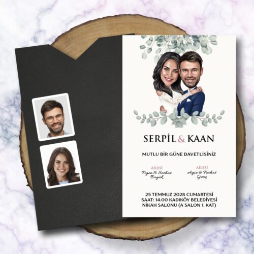 Zarif 732 Karikatür Davetiye