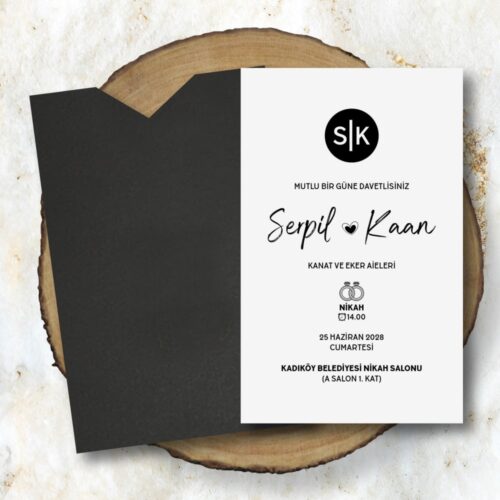 Zarif 673 Düğün Davetiyesi