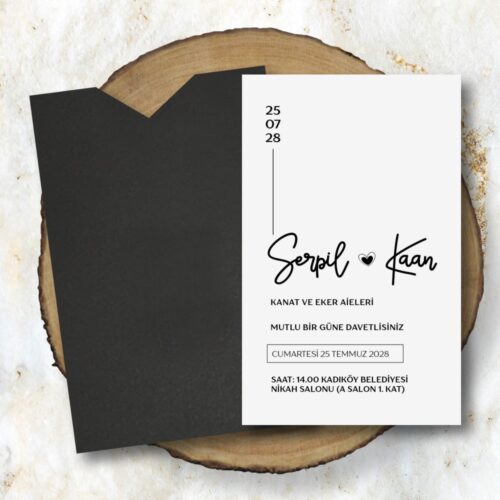 Zarif 674 Düğün Davetiyesi