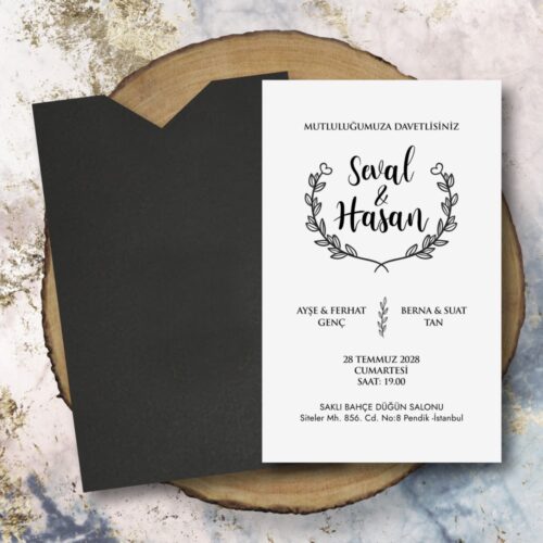 Zarif 676 Düğün Davetiyesi