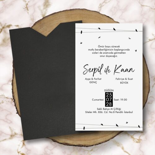 Zarif 677 Düğün Davetiyesi