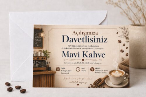Kafe Açılış Davetiyesi