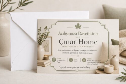 Mobilya Mağaza Açılış Davetiye