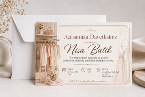 butik açılış davetiyesi