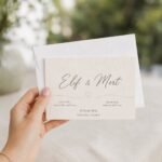 Sade Minimal Düğün Davetiyesi