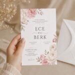Pastel Şakayık Davetiye